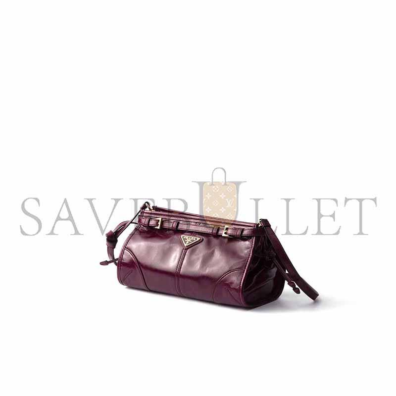 PRADA BONNIE SMALL LEATHER SHOULDER BAG 1BH215 (26*14*12cm)